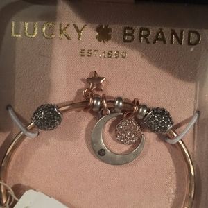 Lucky Brand Pave & Celestial Charm Bangle Gift Box